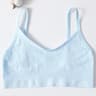 Womens Seamless Ribbed Wireless Bralette with U Back Design