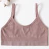 Womens Seamless Ribbed Wireless Bralette with U Back Design