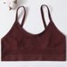 Womens Seamless Ribbed Wireless Bralette with U Back Design