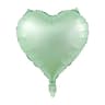 Heart Foil Balloons In Pink And Sage Green For Party Decorations 6