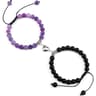 Couple Distance Bracelets With Natural Stone Beads And Magnetic Heart Charms 7