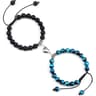Couple Distance Bracelets With Natural Stone Beads And Magnetic Heart Charms 16