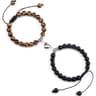 Couple Distance Bracelets With Natural Stone Beads And Magnetic Heart Charms 13