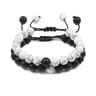 Natural Tiger Stone and Onyx Beaded Couple Bracelets Set