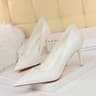 Womens Pointed Toe Stiletto Pumps Slip On High Heels for Weddings and Parties
