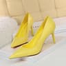 Womens Pointed Toe Stiletto Pumps Slip On High Heels for Weddings and Parties