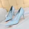 Womens Pointed Toe Stiletto Pumps Slip On High Heels for Weddings and Parties
