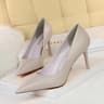 Womens Pointed Toe Stiletto Pumps Slip On High Heels for Weddings and Parties