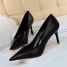 Womens Pointed Toe Stiletto Pumps Slip On High Heels for Weddings and Parties