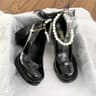Womens Mary Jane High Heels with Bow Detail and Patent Leather Finish