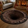 Vortex Optical Illusion Round Rug For Modern Home Decor 6
