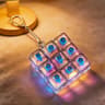 LED Keyboard Keychain Fidget Toy with Clickable Keys for Stress Relief
