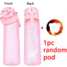 Leakproof Sports Water Bottle with Straw and Random Flavor Pod