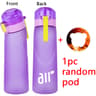 Leakproof Sports Water Bottle with Straw and Random Flavor Pod