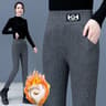 Womens High Waist Winter Leggings with Stretchy Fit and Side Pockets