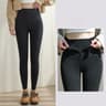 Womens High Waisted Warm Leggings with Seamless Ankle Length Design