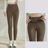 Womens High Waisted Warm Leggings with Seamless Ankle Length Design