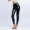 High Waist Faux Leather Leggings for Women with Booty Lifting Fit and Fleece Options