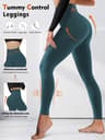 Womens High Waisted Tummy Control Leggings for Yoga Workouts and Everyday Wear