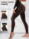 Womens High Waisted Tummy Control Leggings for Yoga Workouts and Everyday Wear
