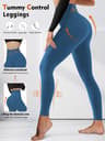 Womens High Waisted Tummy Control Leggings for Yoga Workouts and Everyday Wear