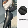 Womens High Waist Faux Leather Leggings with Stretchy Push Up Fit
