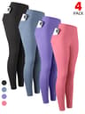 Womens High Waisted Yoga Leggings With Pockets And Tummy Control 22