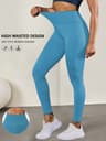 Womens High Waisted Tummy Control Leggings Soft Non See Through Workout Yoga Pants