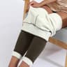 Womens High Waisted Winter Leggings with Plush Velvet Feel and Stretch
