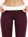 Womens High Waisted Winter Leggings with Plush Velvet Feel and Stretch