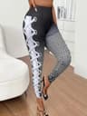 Womens High Waisted Yoga Leggings with Stretchy Fabric and Printed Designs