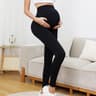 High Waist Maternity Leggings for Women Seamless Knit Yoga Pants with Belly Support