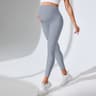High Waist Maternity Leggings for Women Seamless Knit Yoga Pants with Belly Support