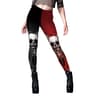 Womens Gothic Skeleton Print Leggings Stretchy Ankle Length Halloween Pants