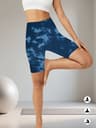 Womens High Waisted Tie Dye Biker Shorts For Yoga Running And Gym Workouts 8