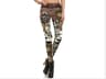 Womens Punk Skull Print Mid Calf Leggings With Stretch Fabric 14