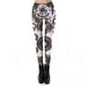 Womens Steampunk Gear Print Leggings with High Stretch Mid Waist Fit