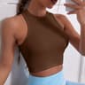 Womens Seamless Push Up Tank Top with High Stretch