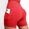 Womens High Waisted Yoga Leggings Shorts with Pockets Quick Dry Workout Shorts