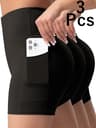 Womens High Waisted Yoga Leggings Shorts with Pockets Quick Dry Workout Shorts