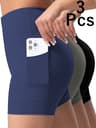 Womens High Waisted Yoga Leggings Shorts with Pockets Quick Dry Workout Shorts