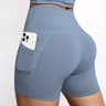 Womens High Waisted Yoga Shorts with Pockets for Running and Gym Workouts