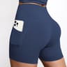 Womens High Waisted Yoga Shorts with Pockets for Running and Gym Workouts