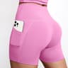 Womens High Waisted Yoga Shorts with Pockets for Running and Gym Workouts
