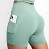 Womens High Waisted Yoga Shorts with Pockets for Running and Gym Workouts