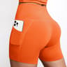 Womens High Waisted Yoga Shorts with Pockets for Running and Gym Workouts