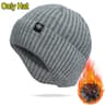 Unisex Winter Knit Bomber Hat with Warm Ear and Neck Coverage