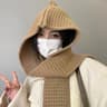 Winter Knit Balaclava Hat and Scarf for Men and Women