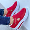 Womens Breathable Platform Sneakers with Hook and Loop Closure