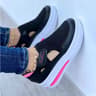 Womens Breathable Platform Sneakers with Hook and Loop Closure